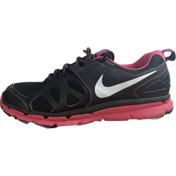 Nike Flex Trail Black/Pink Running Athletic Shoes | Women's Size 10 US - Picture 1 of 11